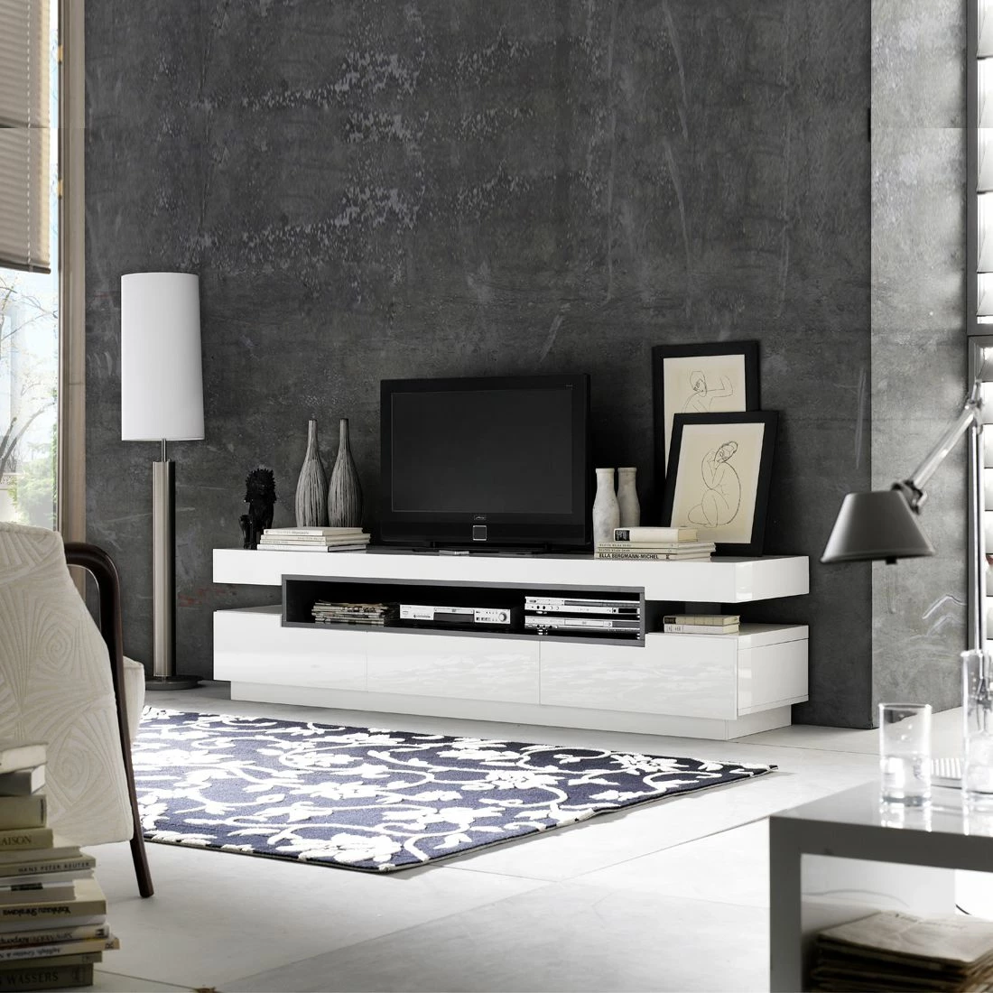 Loftscape TV-Lowboard Anna - Weiß 2 Loftscape TV-Lowboard Anna - Weiß – Bild 2
