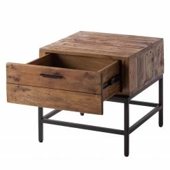 Ars manufacti Beistelltisch Grasby - Altholz Pinie / Metall - Pinie Dunkel / Schwarz -Wohnzimmermöbel boutique en ligne beistelltisch grasby altholz pinie metall pinie dunkel schwarz 4884660