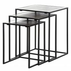 Ars manufacti Beistelltisch Mibu (3-teilig) - Metall - Mehrfarbig