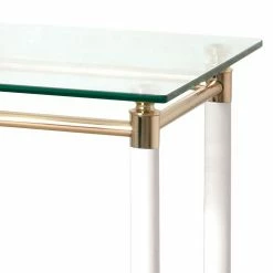 Home Design Beistelltisch Moselle III - Stahl/Massivholz - Vergoldet/Hochglanz Weiß 9 Home Design Beistelltisch Moselle III - Stahl/Massivholz - Vergoldet/Hochglanz Weiß -Wohnzimmermöbel boutique en ligne beistelltisch moselle iii stahl massivholz vergoldet hochglanz weiss 1427653