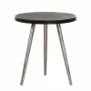 Ars manufacti Beistelltisch Namie - Metall - Silber / Schwarz