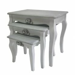 Maison Belfort Beistelltisch Middlefield (3er-Set) - Paulownia teilmassiv