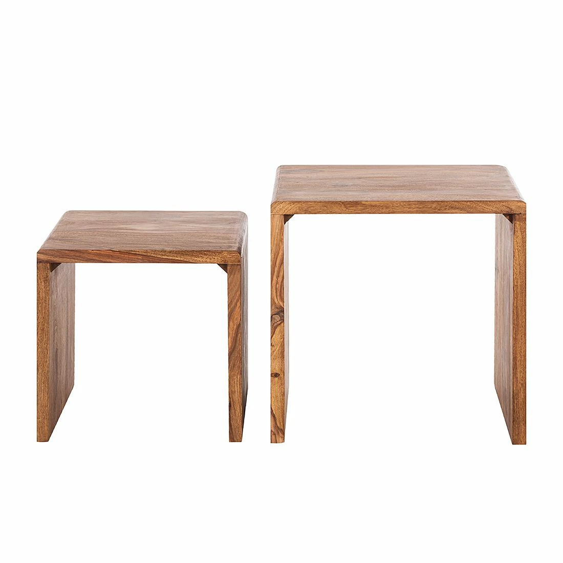 Ars Natura Beistelltisch-Set Trangle (2-teilig) - Sheesham Massiv 4 Ars Natura Beistelltisch-Set Trangle (2-teilig) - Sheesham Massiv – Bild 4