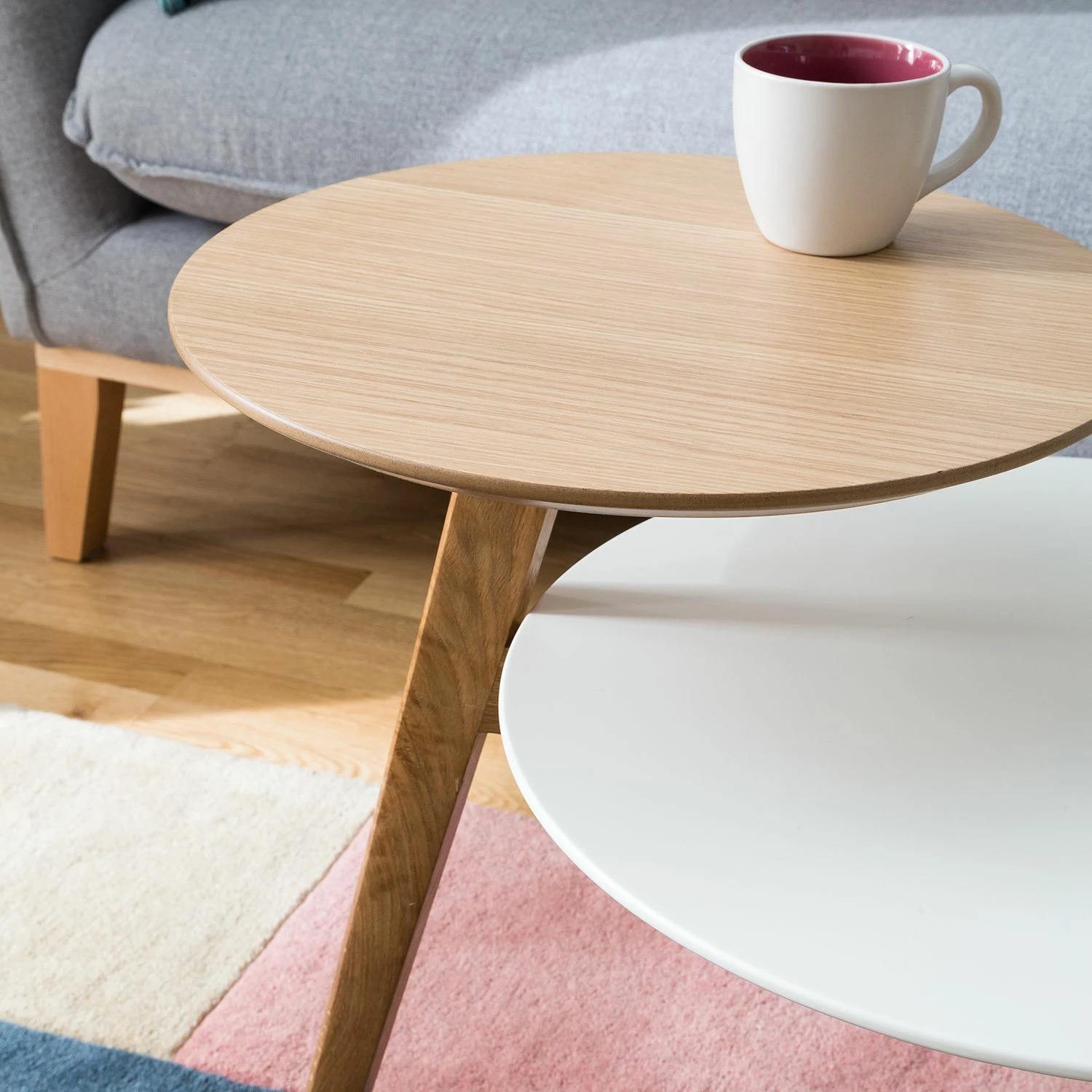 Mørteens Beistelltisch Wolka - Eiche teilmassiv - Eiche / Weiß 11 Mørteens Beistelltisch Wolka - Eiche teilmassiv - Eiche / Weiß – Bild 11