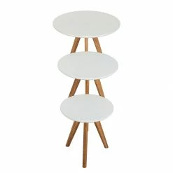 Mørteens Beistelltische Past (3er Set) - Weiß - Lackiert -Wohnzimmermöbel boutique en ligne beistelltische past 3er set weiss lackiert 359586