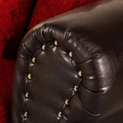 Maison Belfort Bigsofa Mosambik - Kunstleder / Webstoff - Dunkelbraun / Dunkelrot -Wohnzimmermöbel boutique en ligne bigsofa christian kunstleder schwarz webstoff dunkelrot 354567