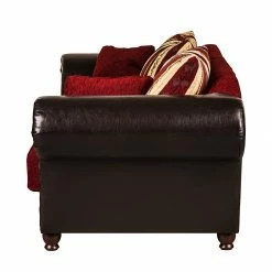 Maison Belfort Bigsofa Mosambik - Kunstleder / Webstoff - Dunkelbraun / Dunkelrot -Wohnzimmermöbel boutique en ligne bigsofa christian kunstleder schwarz webstoff dunkelrot 354576