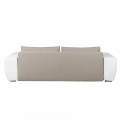 Roomscape Bigsofa Cubba (mit Schlaffunktion) - Kunstleder / Strukturstoff - Weiß / Cappuccino -Wohnzimmermöbel boutique en ligne bigsofa cubba mit schlaffunktion kunstleder strukturstoff weiss cappuccino 4069544