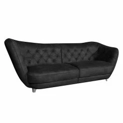 Cotta Bigsofa Ella Velours - Schwarz - Armlehne davorstehend links
