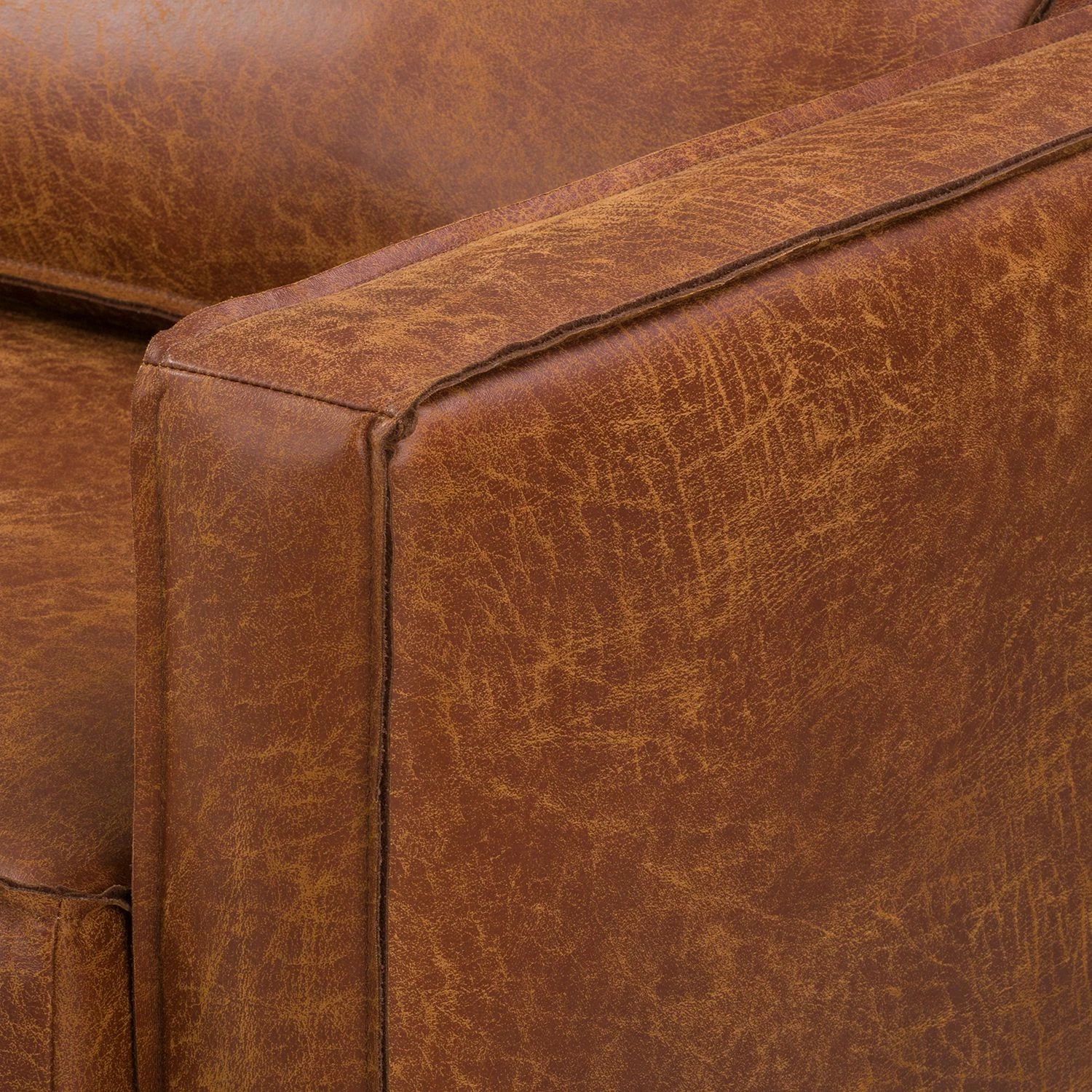 Ars manufacti 3-Sitzer Sofa FORT DODGE - Antiklederlook - Microfaser Yaka: Cognac 8 Ars manufacti 3-Sitzer Sofa FORT DODGE - Antiklederlook - Microfaser Yaka: Cognac – Bild 8