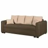 Fredriks Bigsofa Frontino - (mit Schlaffunktion) Strukturstoff - Espresso / Warmes Beige