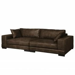Fredriks Bigsofa Mandor Antiklederlook - Braun