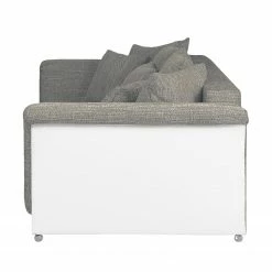 Roomscape Bigsofa Rockypoint (mit Schlaffunktion) - Kunstleder / Strukturstoff - Weiß / Grau -Wohnzimmermöbel boutique en ligne bigsofa rockypoint mit schlaffunktion kunstleder strukturstoff weiss grau 4097336