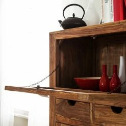 Wolf-Möbel Brotschrank Yoga - Sheesham massiv - Natur -Wohnzimmermöbel boutique en ligne brotschrank yoga sheesham massiv natur 1416985