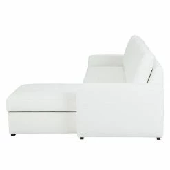 Fredriks Ecksofa Cavolo (mit Schlaffunktion) - Kunstleder Weiß - Ottomane beidseitig montierbar -Wohnzimmermöbel boutique en ligne cavolo ecksofa mit schlaffunktion kunstleder weiss ottomane rechts 1304575