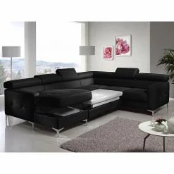 Cotta Wohnlandschaft Samu - mit Schlaffunktion - Kunstleder Schwarz - Longchair davorstehend links 8 Cotta Wohnlandschaft Samu - mit Schlaffunktion - Kunstleder Schwarz - Longchair davorstehend links -Wohnzimmermöbel boutique en ligne cotta 2013 08 19 teil2 260511