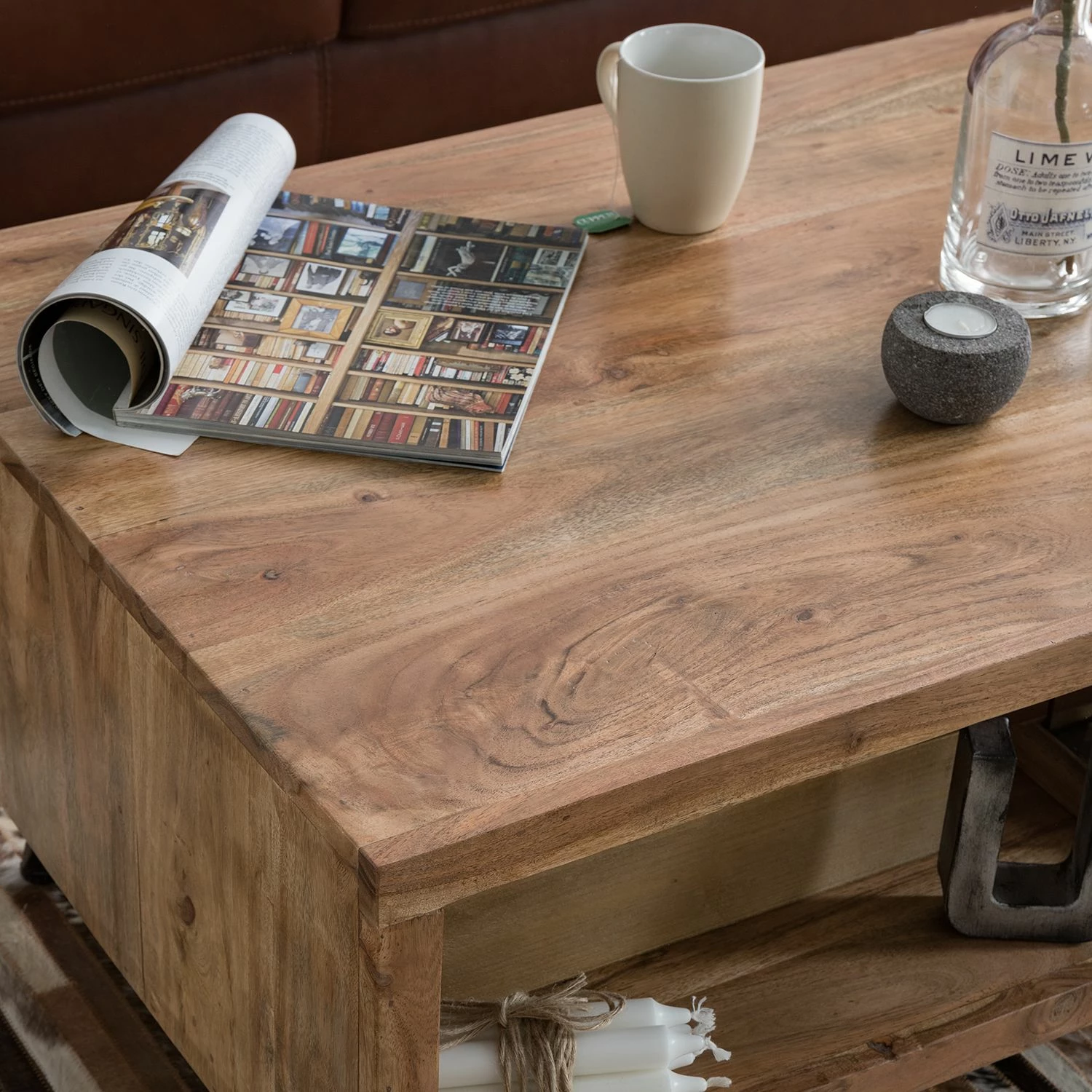 Ars manufacti Couchtisch Amla - Akazie massiv / Metall - Akazie / Anthrazit 7 Ars manufacti Couchtisch Amla - Akazie massiv / Metall - Akazie / Anthrazit – Bild 7