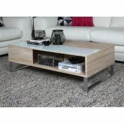 Loftscape Couchtisch Dahlia - Eiche Sonoma Dekor / Weiß -Wohnzimmermöbel boutique en ligne couchtisch dahlia eiche sonoma dekor 1029430