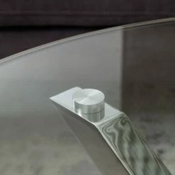 Loftscape Couchtisch Lagarde - Glas / Stahl - Silber - Durchmesser: 82 cm -Wohnzimmermöbel boutique en ligne couchtisch lagarde silber 4392780