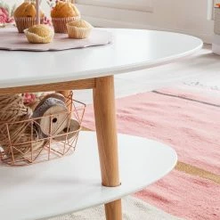 Mørteens Couchtisch Lindholm - Weiß -Wohnzimmermöbel boutique en ligne couchtisch lindholm weiss eiche massiv 3387745