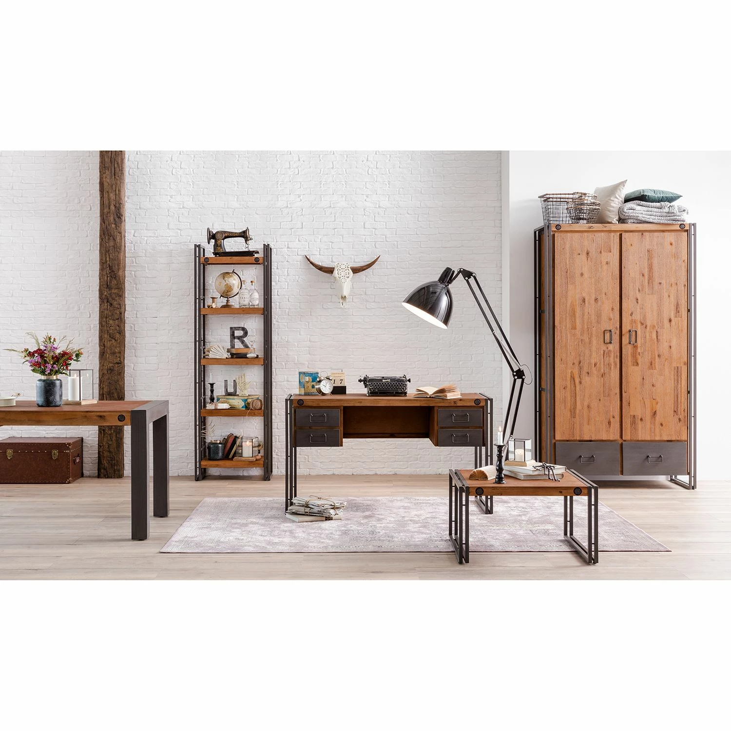 Ars manufacti Couchtisch Manchester II - Akazie massiv / Metall - Akazie / Anthrazit 2 Ars manufacti Couchtisch Manchester II - Akazie massiv / Metall - Akazie / Anthrazit – Bild 2