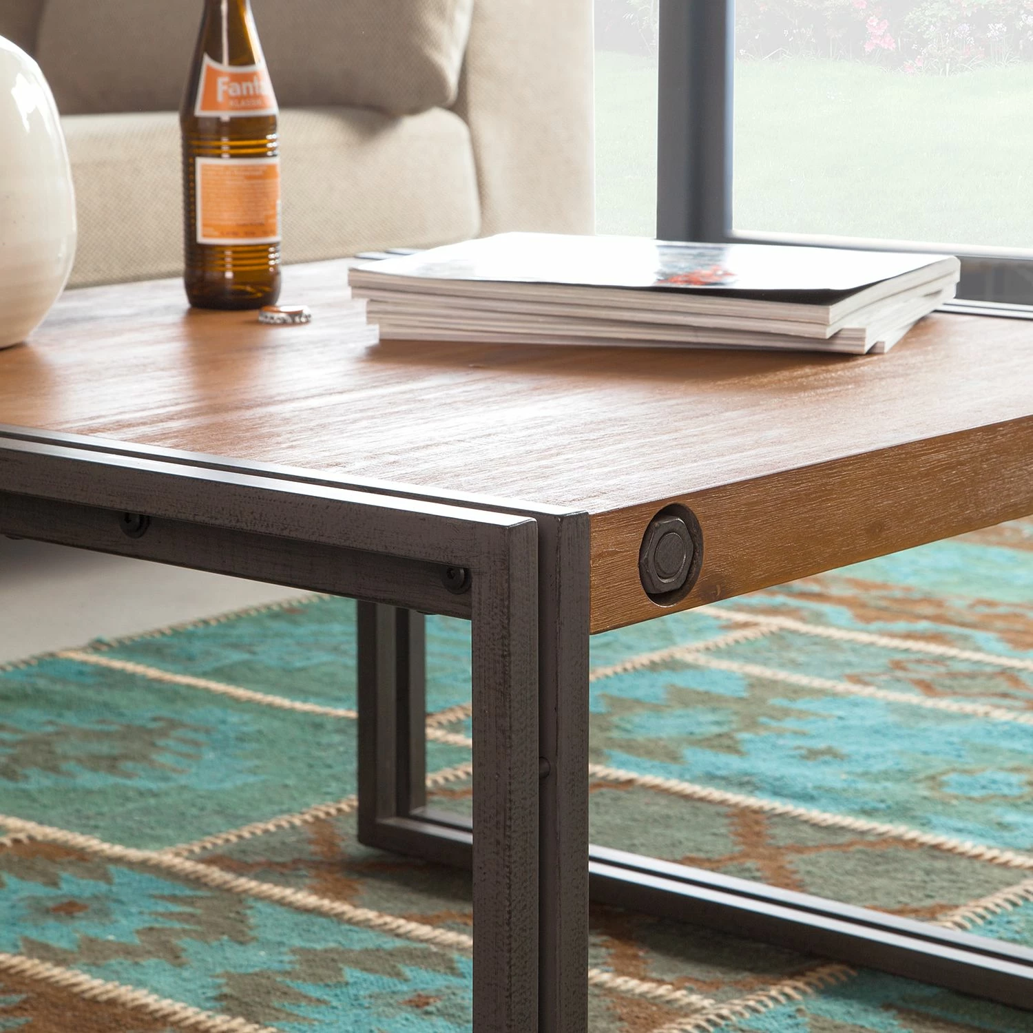 Ars manufacti Couchtisch Manchester II - Akazie massiv / Metall - Akazie / Anthrazit 10 Ars manufacti Couchtisch Manchester II - Akazie massiv / Metall - Akazie / Anthrazit – Bild 10