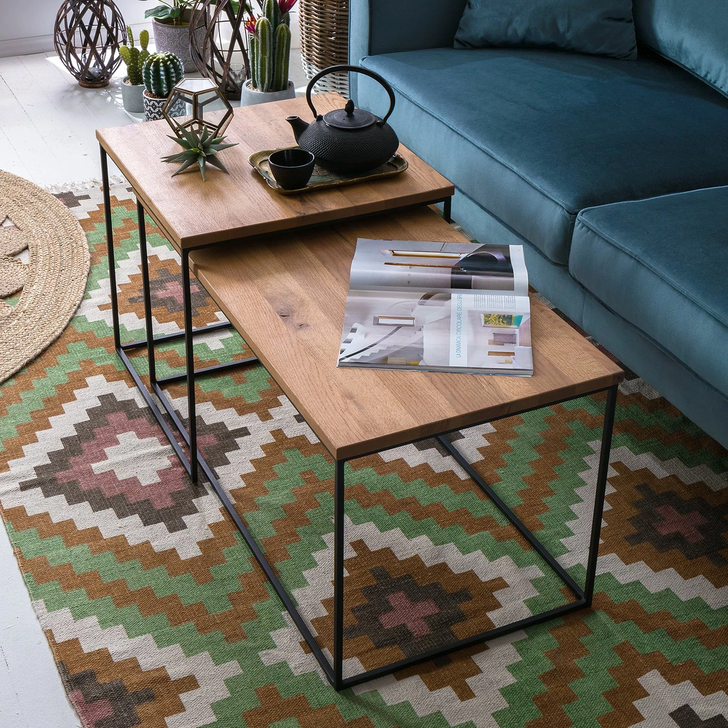 Ars manufacti Couchtisch Minneola (2-teilig) - Eiche massiv / Metall - Eiche 3 Ars manufacti Couchtisch Minneola (2-teilig) - Eiche massiv / Metall - Eiche – Bild 3