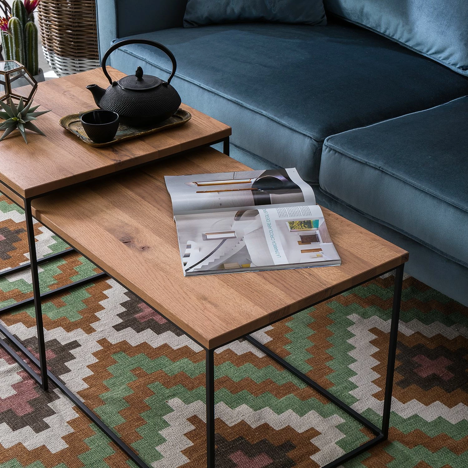 Ars manufacti Couchtisch Minneola (2-teilig) - Eiche massiv / Metall - Eiche 4 Ars manufacti Couchtisch Minneola (2-teilig) - Eiche massiv / Metall - Eiche – Bild 4