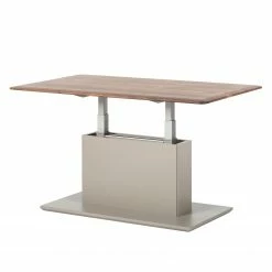 GWINNER Couchtisch Solano - Nussbaum / Platingrau - Höhenverstellbar -Wohnzimmermöbel boutique en ligne couchtisch solano nussbaum platingrau mit funktion 3113993