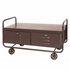 Ars manufacti Couchtisch Tresor - Metall - Braun / Weiß