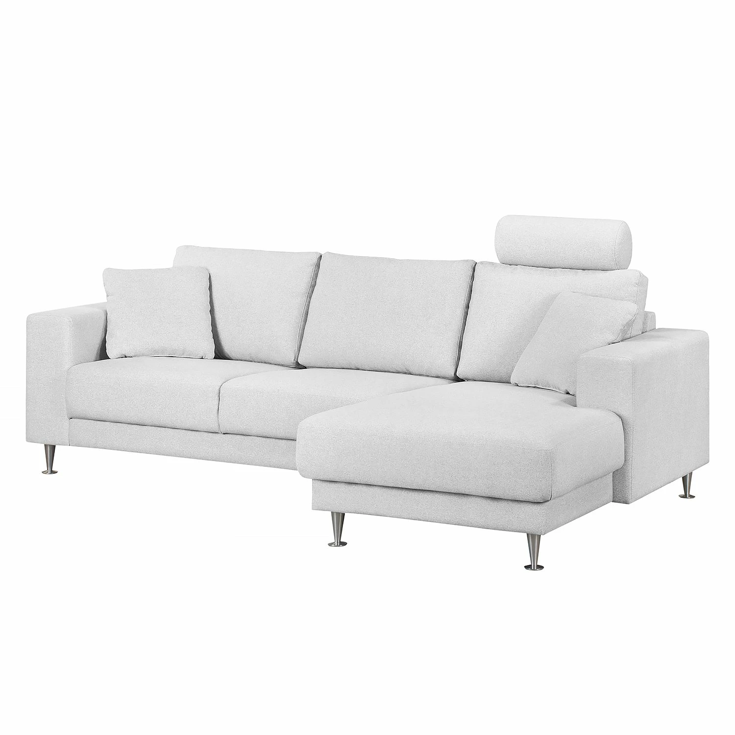 Fredriks Ecksofa Arietta I Webstoff - Platingrau - Longchair davorstehend rechts 5 Fredriks Ecksofa Arietta I Webstoff - Platingrau - Longchair davorstehend rechts – Bild 5