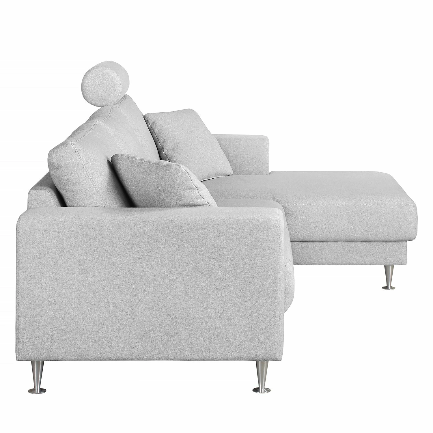 Fredriks Ecksofa Arietta I Webstoff - Platingrau - Longchair davorstehend rechts 4 Fredriks Ecksofa Arietta I Webstoff - Platingrau - Longchair davorstehend rechts – Bild 4