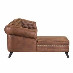 Ars manufacti Ecksofa Benavente Antiklederoptik - Braun - Longchair davorstehend links -Wohnzimmermöbel boutique en ligne ecksofa benavente antiklederlook braun longchair davorstehend links 407122