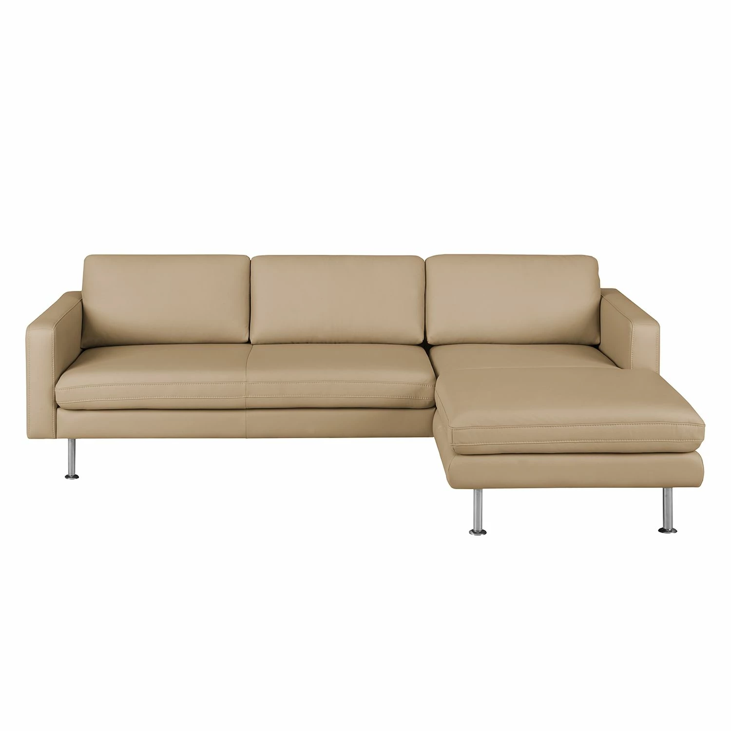 Fredriks Ecksofa Bivona I Echtleder - Sand - Longchair davorstehend rechts 3 Fredriks Ecksofa Bivona I Echtleder - Sand - Longchair davorstehend rechts – Bild 3