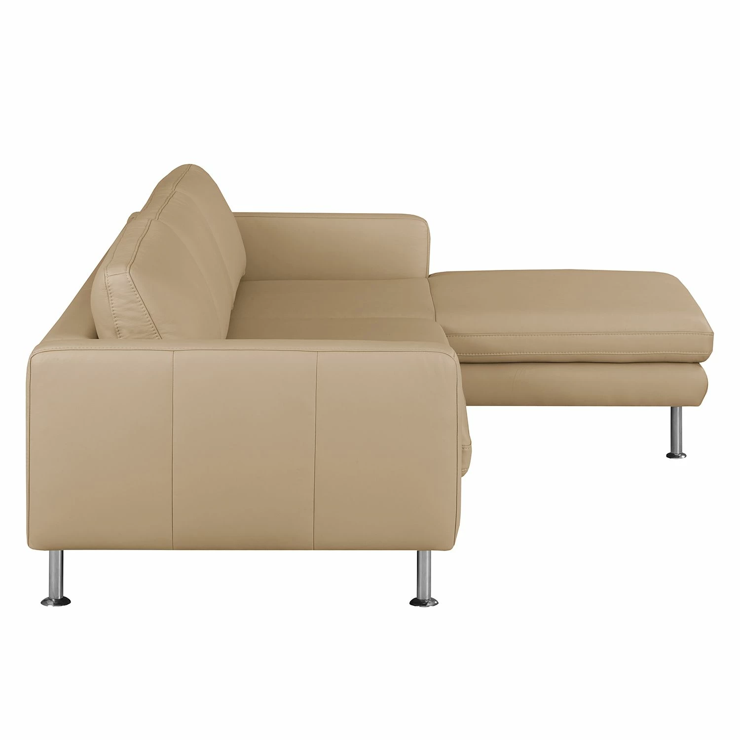 Fredriks Ecksofa Bivona I Echtleder - Sand - Longchair davorstehend rechts 5 Fredriks Ecksofa Bivona I Echtleder - Sand - Longchair davorstehend rechts – Bild 5