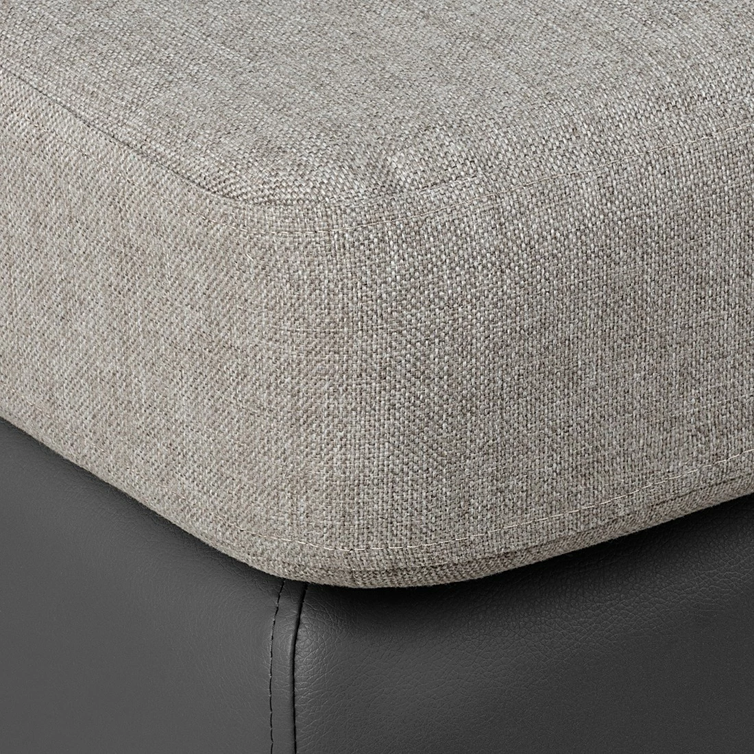 Roomscape Ecksofa Tosya - Kunstleder Anthrazith/Strukturstoff Grau - Ottomane davorstehend links 8 Roomscape Ecksofa Tosya - Kunstleder Anthrazith/Strukturstoff Grau - Ottomane davorstehend links – Bild 8