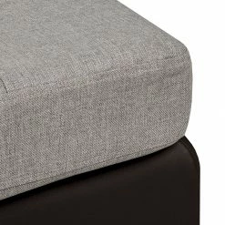 Roomscape Ecksofa Tosya - Kunstleder Dunkelbraun/Strukturstoff Grau - Ottomane davorstehend links -Wohnzimmermöbel boutique en ligne ecksofa brandon kunstleder dunkelbraun ottomane davorstehend links 395114