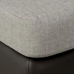 Roomscape Ecksofa Tosya - Kunstleder Dunkelbraun/Strukturstoff Grau - Ottomane davorstehend links -Wohnzimmermöbel boutique en ligne ecksofa brandon kunstleder dunkelbraun ottomane davorstehend links 395115