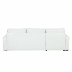 Fredriks Ecksofa Cavolo (mit Schlaffunktion) - Kunstleder Weiß - Ottomane beidseitig montierbar -Wohnzimmermöbel boutique en ligne ecksofa cavolo mit schlaffunktion kunstleder weiss ottomane rechts links montierbar 1318487