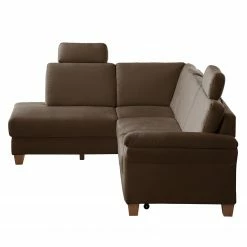 Ars Natura Ecksofa Davao - Braun - Ottomane davorstehend links -Wohnzimmermöbel boutique en ligne ecksofa davao microfaser ottomane davorstehend links mit schlaffunktion braun 4796656