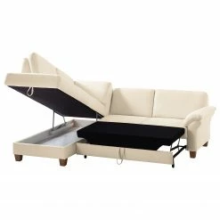 Ars Natura Ecksofa Davao - Microfaser -Wohnzimmermöbel boutique en ligne ecksofa davao microfaser ottomane davorstehend links mit schlaffunktion creme 4796752
