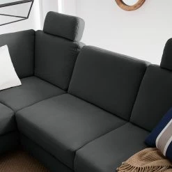 Ars Natura Ecksofa Davao - Microfaser 39 Ars Natura Ecksofa Davao - Microfaser -Wohnzimmermöbel boutique en ligne ecksofa davao microfaser ottomane davorstehend links mit schlaffunktion dunkelgrau 4643576