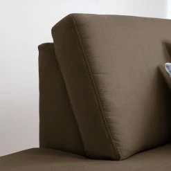 Ars Natura Ecksofa Davao - Microfaser -Wohnzimmermöbel boutique en ligne ecksofa davao microfaser ottomane davorstehend links ohne schlaffunktion kokosnuss braun 4643400