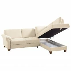 Ars Natura Ecksofa Davao - Microfaser -Wohnzimmermöbel boutique en ligne ecksofa davao microfaser ottomane davorstehend rechts mit schlaffunktion creme 4796976