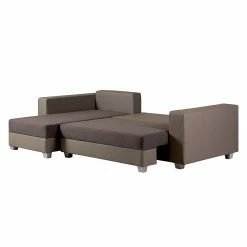 Fredriks Ecksofa Dublin II - (mit Schlaffunktion / beidseitig montierbar) - Kunstleder/Strukturstoff - Taupe / Braun -Wohnzimmermöbel boutique en ligne ecksofa dublin mit schlaffunktion kunstleder stoff taupe braun 289613