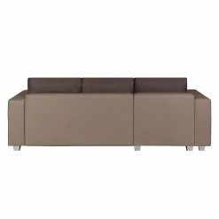 Fredriks Ecksofa Dublin II - (mit Schlaffunktion / beidseitig montierbar) - Kunstleder/Strukturstoff - Taupe / Braun -Wohnzimmermöbel boutique en ligne ecksofa dublin mit schlaffunktion kunstleder stoff taupe braun 289617