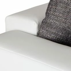Fredriks Ecksofa Dublin I (mit Schlaffunktion) - Kunstleder/Strukturstoff - Weiß / Grau - Breite: 254 cm -Wohnzimmermöbel boutique en ligne ecksofa dublin mit schlaffunktion kunstleder stoff weiss 1403291