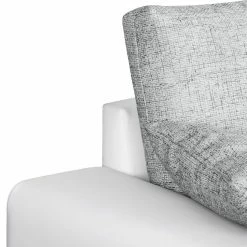 Fredriks Ecksofa Dulmen - mit Schlaffunktion / beidseitig montierbar - Kunstleder/Strukturstoff - Weiß / Hellgrau -Wohnzimmermöbel boutique en ligne ecksofa dulmen mit schlaffunktion beidseitig montierbar kunstleder strukturstoff weiss hellgrau 4965020