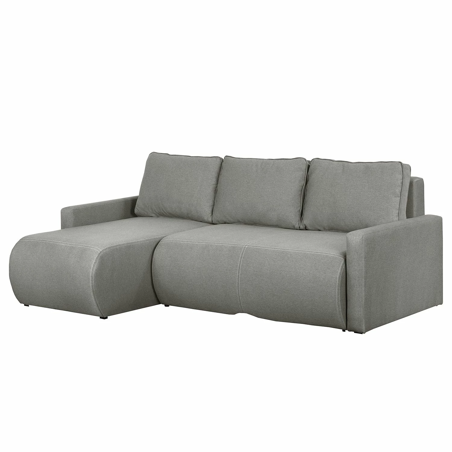 Fredriks Ecksofa El Calvario - (mit Schlaffunktion) Strukturstoff Longchair davorstehend links - Platin 1 Fredriks Ecksofa El Calvario - (mit Schlaffunktion) Strukturstoff Longchair davorstehend links - Platin