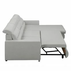 Fredriks Ecksofa Farsley (mit Schlaffunktion) - Microfaser -Wohnzimmermöbel boutique en ligne ecksofa farsley mit schlaffunktion microfaser longchair davorstehend rechts platin 5099408
